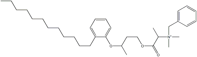 N,N-Dimethyl-N-benzyl-N-[1-[[3-(2-dodecylphenyloxy)butyl]oxycarbonyl]ethyl]aminium Struktur