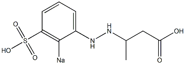 3-[2-(2-Sodiosulfophenyl)hydrazino]butanoic acid Struktur