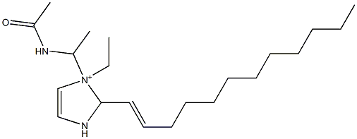 1-[1-(Acetylamino)ethyl]-2-(1-dodecenyl)-1-ethyl-4-imidazoline-1-ium Struktur