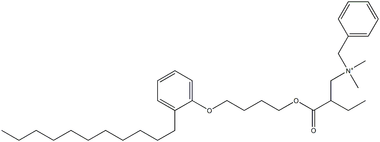 N,N-Dimethyl-N-benzyl-N-[2-[[4-(2-undecylphenyloxy)butyl]oxycarbonyl]butyl]aminium Struktur