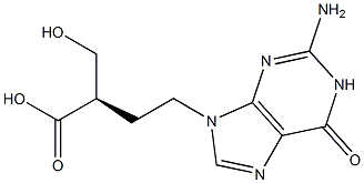 2-Amino-9-[(3R)-3-carboxy-4-hydroxybutyl]-1,9-dihydro-6H-purin-6-one Struktur