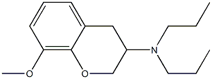 3,4-Dihydro-3-(dipropylamino)-8-methoxy-2H-1-benzopyran Struktur