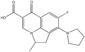 2-Methyl-7-fluoro-8-(pyrrolidin-1-yl)-1,2-dihydro-5-oxo-5H-2a-azaacenaphthylene-4-carboxylic acid Struktur