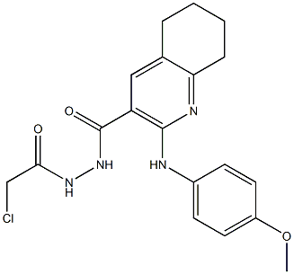 N'-[2-Chloroacetyl]-2-[(4-methoxyphenyl)amino]-5,6,7,8-tetrahydroquinoline-3-carbohydrazide Struktur