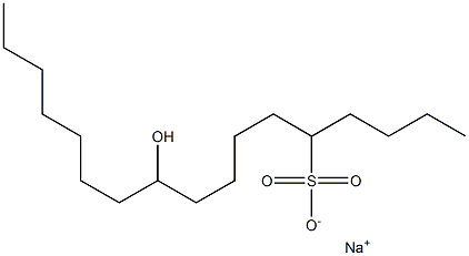 10-Hydroxyheptadecane-5-sulfonic acid sodium salt Struktur