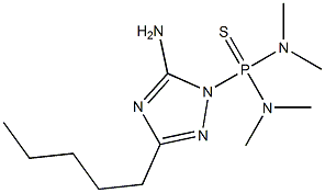 (5-Amino-3-pentyl-1H-1,2,4-triazol-1-yl)bis(dimethylamino)phosphine sulfide Struktur