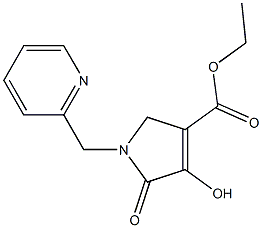 1-[(2-Pyridinyl)methyl]-2,5-dihydro-4-hydroxy-5-oxo-1H-pyrrole-3-carboxylic acid ethyl ester Struktur