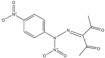 3-[2-Nitro-2-(4-nitrophenyl)hydrazono]pentane-2,4-dione Struktur