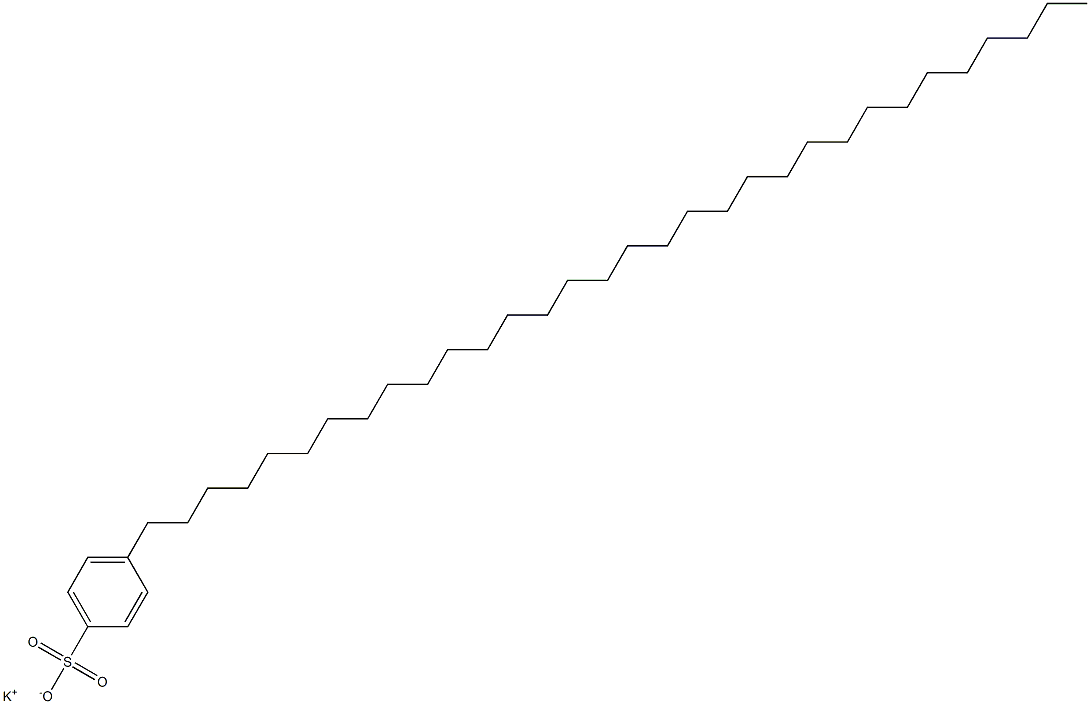 4-(Dotriacontan-1-yl)benzenesulfonic acid potassium salt Struktur