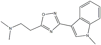 3-[5-(2-Dimethylaminoethyl)-1,2,4-oxadiazol-3-yl]-1-methyl-1H-indole Struktur