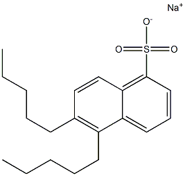 5,6-Dipentyl-1-naphthalenesulfonic acid sodium salt Struktur