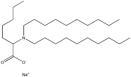 2-(Didecylamino)heptanoic acid sodium salt Struktur