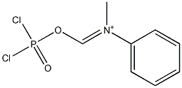 N-(Dichlorophosphinyloxymethylene)-N-methylbenzenaminium Struktur