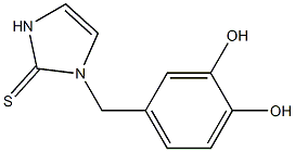 1-(3,4-Dihydroxybenzyl)-1,3-dihydro-2H-imidazole-2-thione Struktur