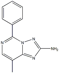 2-Amino-5-[phenyl]-8-methyl[1,2,4]triazolo[1,5-c]pyrimidine Struktur