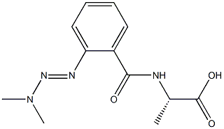 N-[o-(3,3-Dimethyl-1-triazeno)benzoyl]-L-alanine Struktur