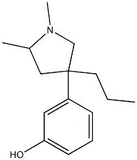 3-(1,5-Dimethyl-3-propyl-3-pyrrolidinyl)phenol Struktur