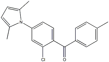 2-Chloro-4-(2,5-dimethyl-1-pyrrolyl)-4'-methylbenzophenone Struktur