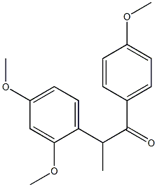 1-(4-Methoxyphenyl)-2-(2,4-dimethoxyphenyl)-1-propanone Struktur