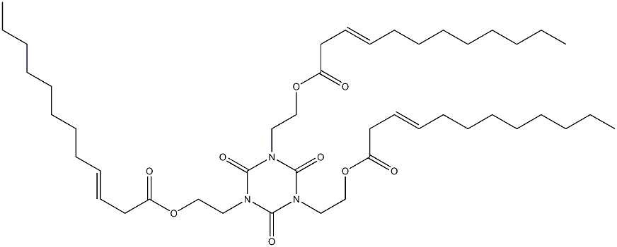 1,3,5-Tris[2-(3-dodecenoyloxy)ethyl]hexahydro-1,3,5-triazine-2,4,6-trione Struktur