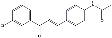 4-Acetylamino-3'-chloro-trans-chalcone Struktur