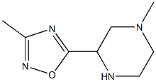 3-Methyl-5-(4-methylpiperazin-2-yl)-1,2,4-oxadiazole Struktur