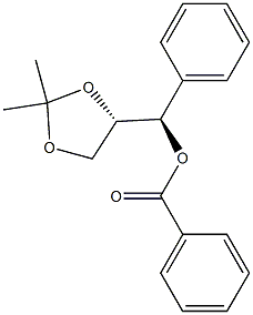 (4S)-4-[(R)-(Benzoyloxy)phenylmethyl]-2,2-dimethyl-1,3-dioxolane Struktur