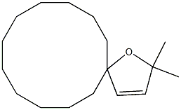 2,2-Dimethyl-1-oxaspiro[4.11]hexadec-3-ene Struktur