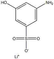 3-Amino-5-hydroxybenzenesulfonic acid lithium salt Struktur