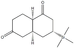 (3R,4aR,8aR)-3-(Trimethylsilyl)hexahydronaphthalene-1,6(2H,5H)-dione Struktur