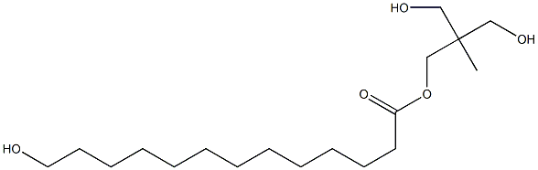 13-Hydroxytridecanoic acid 2,2-bis(hydroxymethyl)propyl ester Struktur