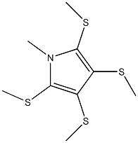 1-Methyl-2,3,4,5-tetrakis(methylthio)-1H-pyrrole Struktur