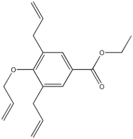 4-(Allyloxy)-3,5-diallylbenzoic acid ethyl ester Struktur