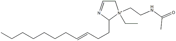 1-[2-(Acetylamino)ethyl]-1-ethyl-2-(3-undecenyl)-3-imidazoline-1-ium Struktur