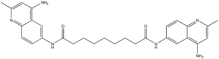 N,N'-Bis(4-amino-2-methyl-6-quinolinyl)nonanediamide Struktur