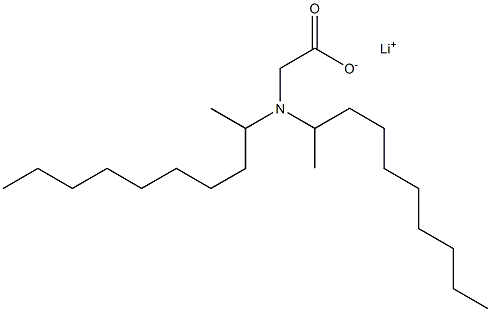 N,N-Bis(1-methylnonyl)aminoacetic acid lithium salt Struktur