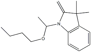 1-(1-Butyloxyethyl)-3,3-dimethyl-2-methyleneindoline Struktur