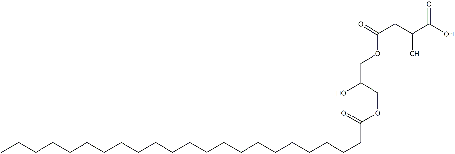 L-Malic acid hydrogen 4-(2-hydroxy-3-tricosanoyloxypropyl) ester Struktur