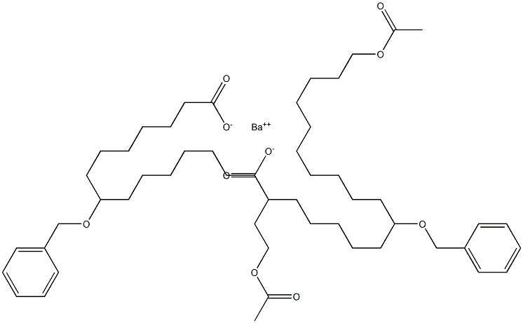 Bis(8-benzyloxy-18-acetyloxystearic acid)barium salt Struktur