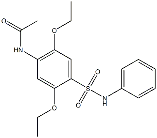 4-Acetylamino-2,5-diethoxy-N-phenylbenzenesulfonamide Struktur