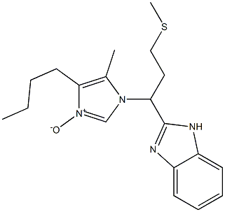 1-[3-(Methylthio)-1-(1H-benzimidazol-2-yl)propyl]-5-methyl-4-butyl-1H-imidazole 3-oxide Struktur