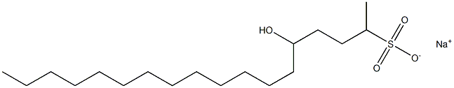 5-Hydroxyoctadecane-2-sulfonic acid sodium salt Struktur