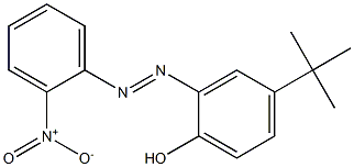 2-(2-Nitrophenylazo)-4-tert-butylphenol Struktur