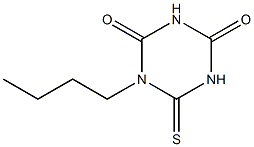 1-Butyl-6-thioxo-5,6-dihydro-1,3,5-triazine-2,4(1H,3H)-dione Struktur