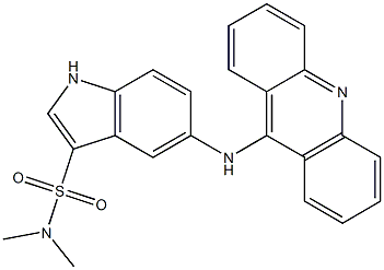 9-[(3-Dimethylaminosulfonyl-1H-indol-5-yl)amino]acridine Struktur