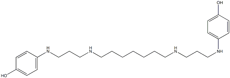 4,4'-[1,7-Heptanediylbis(imino-1,3-propanediylimino)]bis(phenol) Struktur