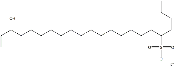 20-Hydroxydocosane-5-sulfonic acid potassium salt Struktur