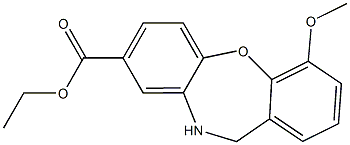 10,11-Dihydro-4-methoxydibenz[b,f][1,4]oxazepine-8-carboxylic acid ethyl ester Struktur