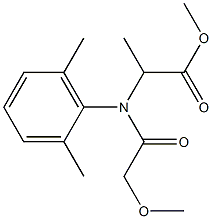 2-[N-(2,6-Dimethylphenyl)-N-(methoxyacetyl)amino]propionic acid methyl ester Struktur