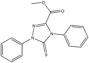 4,5-Dihydro-5-thioxo-1,4-diphenyl-1H-1,2,4-triazole-3-carboxylic acid methyl ester Struktur